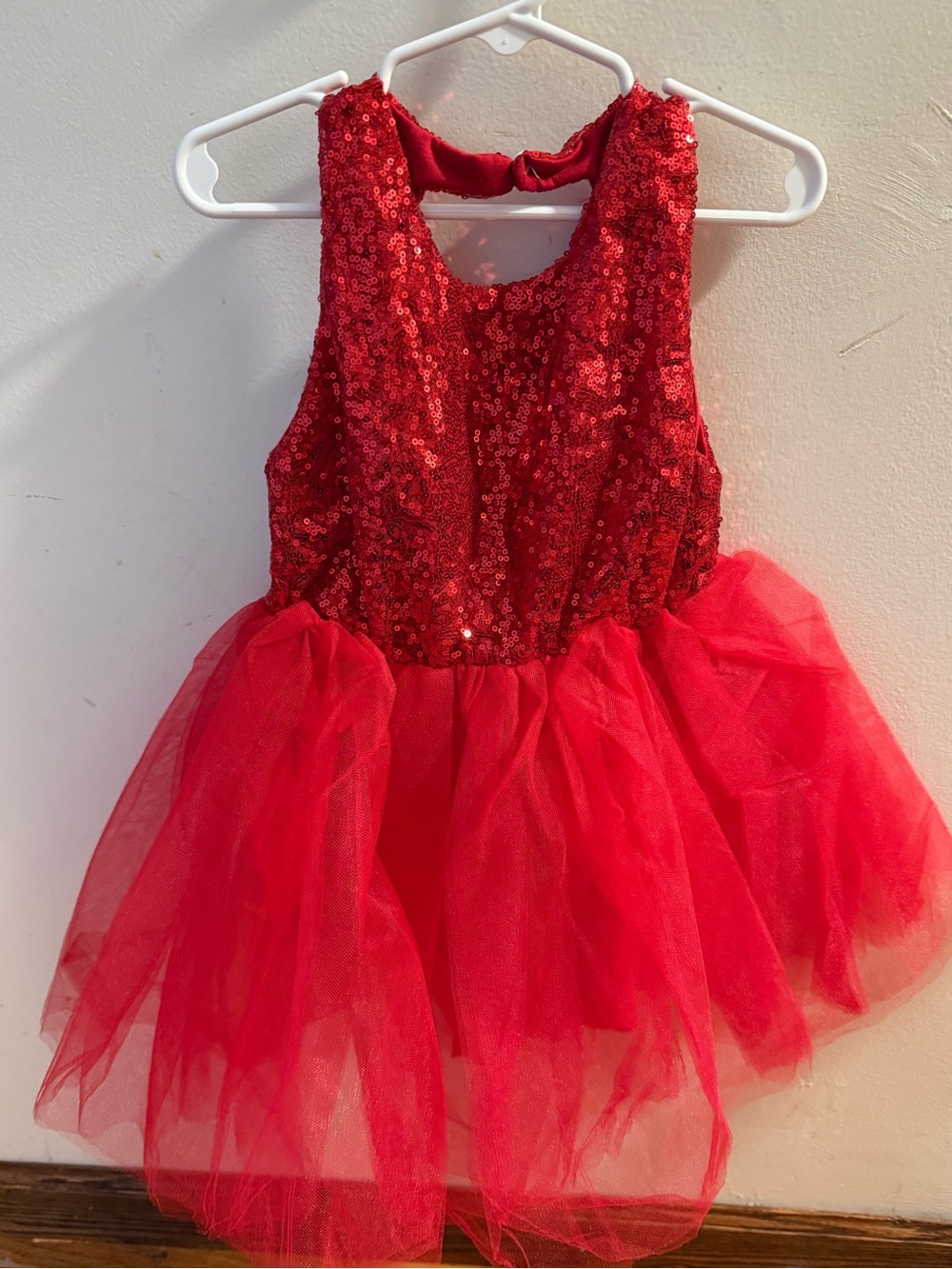 Red Sequin & Tulle Kids Costume Dress